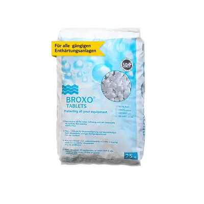 Produktbild von BROXO® Tablets Regeneriersalz für Wasserenthärtungsanlagen, 99,9% NaCl, 25 kg