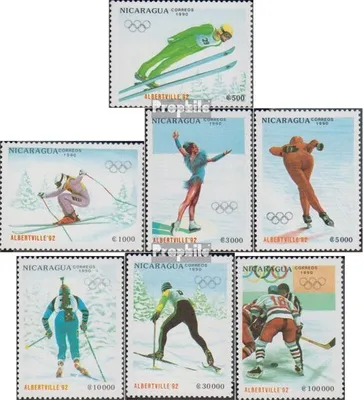 Produktbild von Briefmarken Nicaragua 1990 Mi 3008-3014 (kompl.Ausg.) postfrisch Olympische Winterspiele 1992