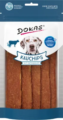 Produktbild von DOKAS - Kauchips mit Entenbrust 5er Pack (5 x 175g)