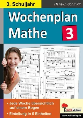 Immagine prodotto di Wochenplan Mathe 3. Schuljahr