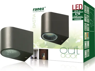 Obrázok produktu pre Ranex Ra-5000332 Led Buitenwandlamp van Roestvrijstaal