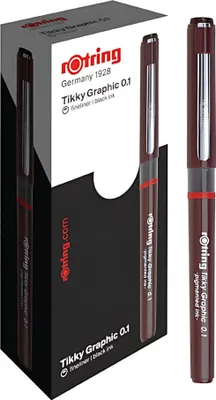 Obrázek produktu pro ROTRING Feinfaserschreiber Tikky Graphic 0,1mm Schwarz 1 Stk
