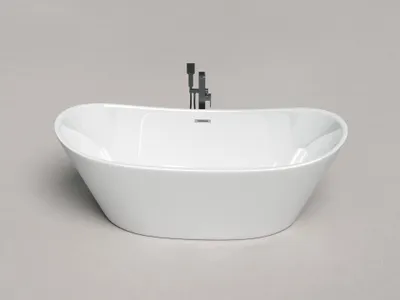 Produktbild von BADLAND Freistehende Badewanne Rossa 170x80 Acryl mit Ablauf VIEGA Klick-Klack GRATIS!