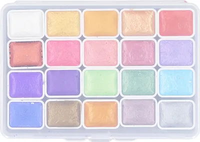 Produktbild von Glitzer -Aquarellfarbe Set Pearlescent lösliche Metallic Farben für schimmernde Hervorhebungseffekt 20