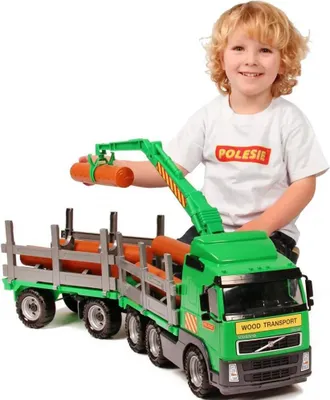 Zdjęcie produktu dla Polesie Volvo transporter drewna z przyczepą 78x19x25 cm 1450652