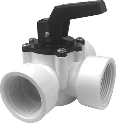 Produktbild von well2wellness® PVC 3-Wege Solarventil Solarschieber für Solarheizung + Wärmepumpe mit Innengewinde 1 1/2"