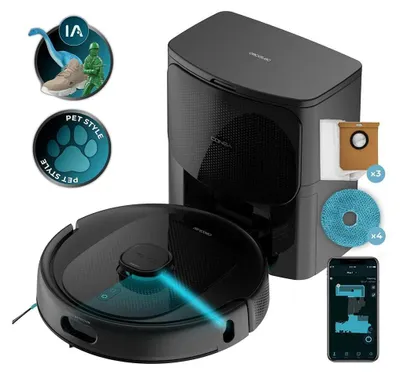 Zdjęcie produktu dla Cecotec Conga 9990, Bez worka, Czarny, Okrągły, Bez worka, Ładowanie, Laser Distance Sensor (LDS)