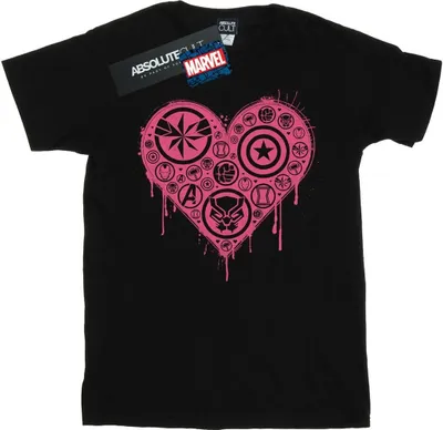 Produktbild von Marvel - "I Heart Avengers" T-Shirt für Herren BI43479 (S) (Schwarz)