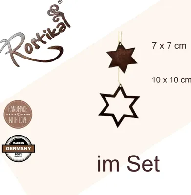 Produktbild von Edelrost Stern | im Set | Weihnachtsdeko zum Hängen