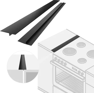 Produktbild von Silikon-Spaltabdeckung 2er-Pack, 63 cm Länge, T-förmig Für Küchenarbeitsplatten Zwischen Herd Backofen Waschmaschine