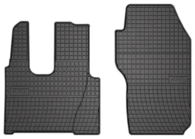 Produktbild von Gummi-Fußmatten vorne für Mercedes Actros MP4 2011-2019 – 2-tlg, Schwarz, passgenau – Wielganizator SolidPRO