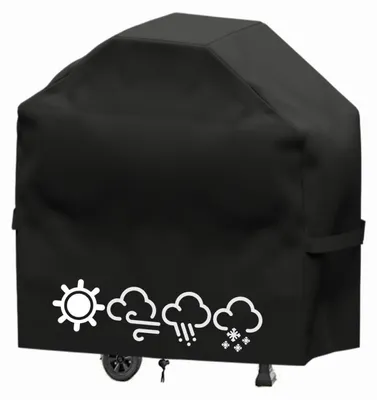 Image de Couverture de barbecue, résistante aux intempéries, dimensions 120x66x120 cm. Imperméable, résistante au vent, aux UV et à la déchirure