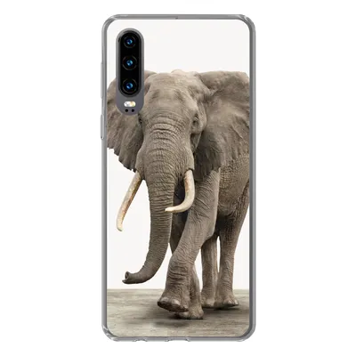 Produktbild von MuchoWow® Handyhülle Schutzhülle Hülle für Huawei P30 Elefant - Kinder - Tiere - Mädchen Silikon Softcase Handy Hülle - Kartenbesitzer