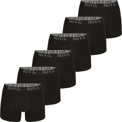 Produktbild von Phil & Co. Berlin Herren Retro Pants 6-Pack Jersey Core - Black - Größe XXL