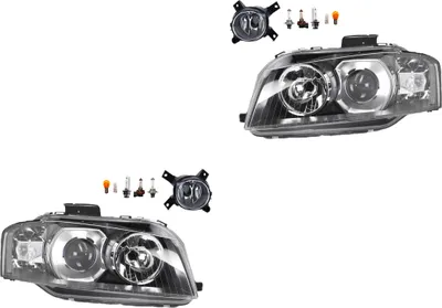 Produktbild von Scheinwerfer Satz Xenon passend für Audi A3 8P 05/2003-07/08 D2S +Nebel+Leuchtm. 8E0941699C 8E0941699E 8E0941700C 8E0941700E 8P0941029M 8P09410 Johns