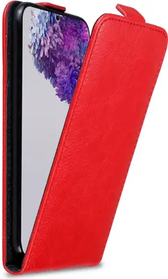 Produktbild von Cadorabo Hülle für Samsung Galaxy S20 ULTRA Schutz Hülle in Rot Flip Etui Handyhülle Case Cover