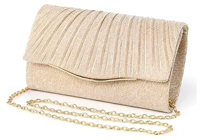 Produktbild von Damen Clutches, Glitzernde Handtasche, Abendtasche Mit Abnehmbarer Schulterkette, Abendtaschen Geeignet FüR Hochzeit, Party, Geburtstage, Bankett(Gold)