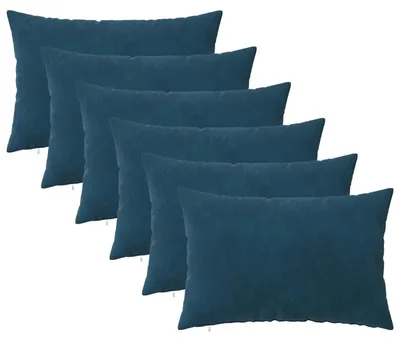 Imagen del producto de vidaXL Fundas de cojín, 6 unidades, modelo HEERLEN, color azul, 50 x 70 cm, de terciopelo