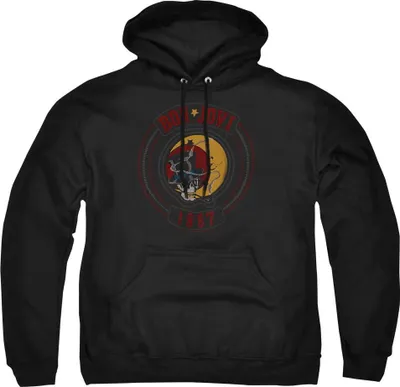 Obrázok produktu pre Bon Jovi - Mikina s kapucňou "1987" pre mužov/dámy Uni TV21093 (XL) (Black)