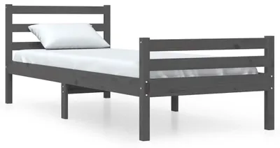Obrázek produktu pro vidaXL Postel z masivu šedá 100x200 cm