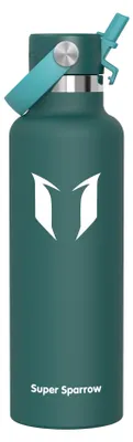 Image de Sparrow, bouteille isotherme en acier inoxydable de 750 ml, modèle FlipFlow, avec paille