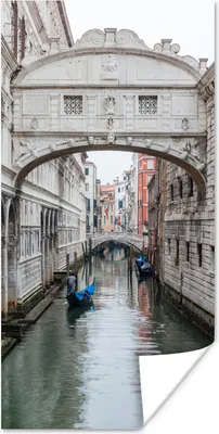 Produktbild von MuchoWow® Poster Venedig - Brücke - Boot 20x40 cm - Plakat - Foto