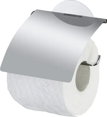 Produktbild von Wenko WC Toilettenpapierhalter Osimo mit Deckel Static-Loc
