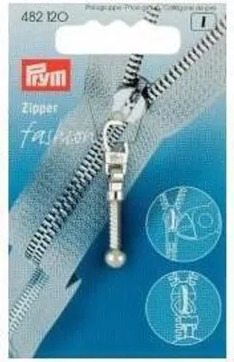 Produktbild von Prym Ersatz-Zipper für Reißverschlüsse Reißverschluss Griff Schieber Zip Keule silber  