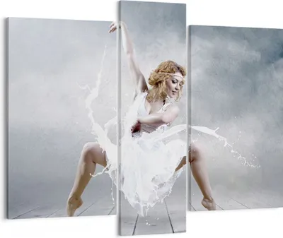 Produktbild von Bild auf Leinwand - Leinwandbild - Frau Tänzerin Ballett - 95x80cm - Wand Bild - Wanddeko - Leinwanddruck - Bilder - Kunstdruck - Wanddekoration - Leinwand bilder - Wandkunst - CB95x80-2665