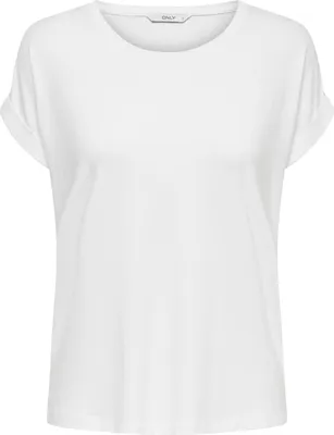 Image de T-shirt basique uni col rond manches courtes haut | S