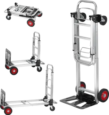 Zdjęcie produktu dla Wózek transportowy magazynowy składany aluminiowy 181 kg