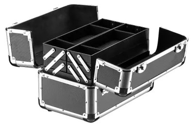 Produktbild von Wiltec Alu Transportkoffer, Aufbewahrungskoffer mit 2 Schlüsseln, Universalkoffer für Werkzeug, Hobby, Arbeit, Mehrzweckkoffer mit Innenaufteilung