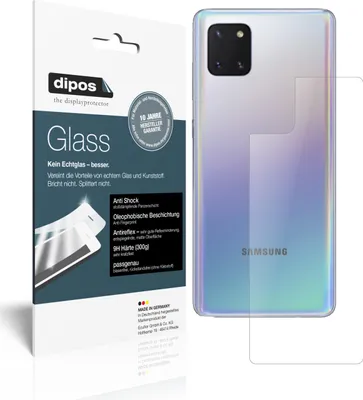 Produktbild von 1x Schutzfolie für Samsung Galaxy Note 10 Lite Rückseite matt - Anti-Shock 9H Folie dipos Glass Kunststoffglas