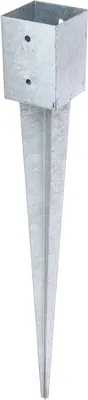 Produktbild von Alberts 211837 Einschlag-Bodenhülse | für Vierkantholzpfosten | feuerverzinkt | 101 x 101 mm | Gesamtlänge 900 mm | 2er Set