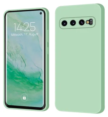 Produktbild von Hülle für Samsung Galaxy S10 Case Cover Bumper Smartphone Softgrip Schutzhülle Farbe: Türkis