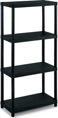Produktbild von keeeper Regal 3060S/4, 60 x 30 x 132 cm - schwarz, 10025800000