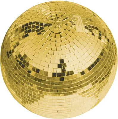 Immagine prodotto di Palla da discoteca dorata di circa 20 cm con anima in plastica robusta