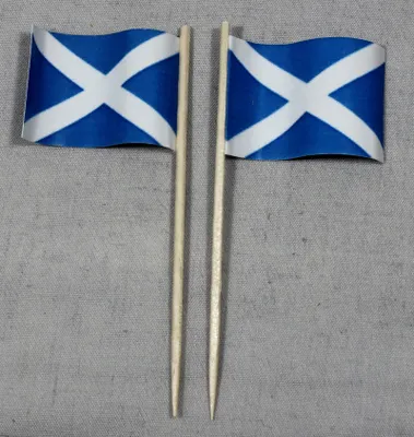 Produktbild von Party-Picker Flagge Schottland Papierfähnchen in Spitzenqualität 25 Stück Beutel
