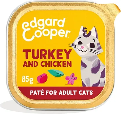 Produktbild von Katzenpastete für Erwachsene Pute/Huhn 85g Edgard & Cooper