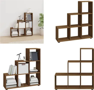Immagine prodotto di vidaXL Scaffale per scale in rovere marrone 107 cm - Scaffale per scale - Scaffale per scale - Libreria - Scaffale