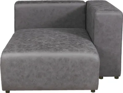 Imagen del producto de Módulo de sofá "Suldal", chaise longue con reposabrazos, 153 x 109 x 68 cm, imitación de ante, color