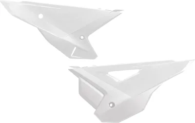 Immagine prodotto di Carene laterali UFO PLAST, set da 2 pezzi per Honda CRF R X RX 250 / 450 cc, anni di produzione 2021-2024, colore: bianco OEM