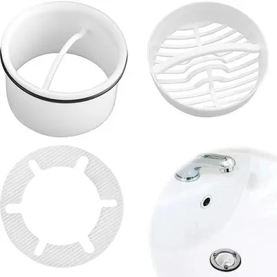Produktbild von Haarspülset für Duschen inkl. Duschenhaarextraktor, Ersatzteile für Duschenabläufe, für Abflussanschlüsse 6960, 6961, 6962, 6963, Haarreiniger für Duschenabläufe