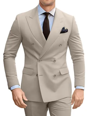Produktbild von Fesenbo Zweireihiger Anzug für Herren, schmale Passform, 2-teilig, Anzug-Blazer,