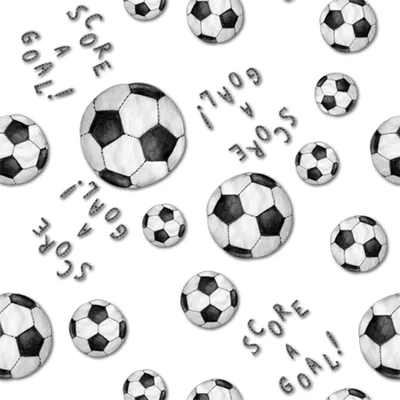 Produktbild von Servietten Papier 33x33cm 3-lagig Fußball 20 Stück weiß / schwarz