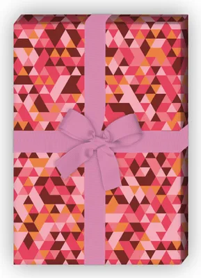 Produktbild von Designer Geschenkpapier Set, Dekorpapier mit modernem Mosaik Look, rot, - G8796, 32 x 48cm