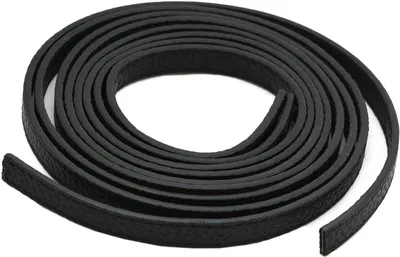 Produktbild von 1 Paar Taschengriffe Rohlinge Kunstlederband Kunstleder Taschenhenkel Trageriemen, Größe:10 mm x 1.2 m x 2.7 mm, Farbe:schwarz