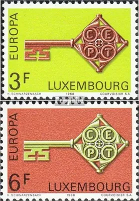 Produktbild von Briefmarken Luxemburg 1968 Mi 771-772 (kompl.Ausg.) postfrisch Sondermarken