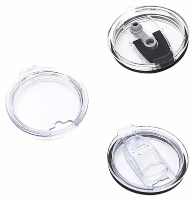 3 Ersatzdeckel 50 ml auslaufsicher transparent Kunststoff