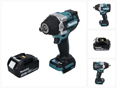 Productafbeelding van Makita DTW 701 F1 accu slagmoersleutel 18 V 700 Nm 1/2" XPT Borstelloos + 1x oplaadbare accu 3.0 Ah - zonder oplader